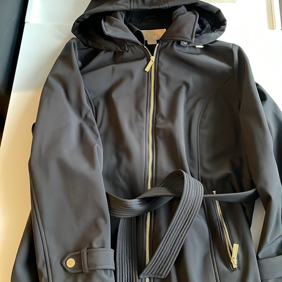 Black Michael Kors lined fall jacket - Picture 2 of 11